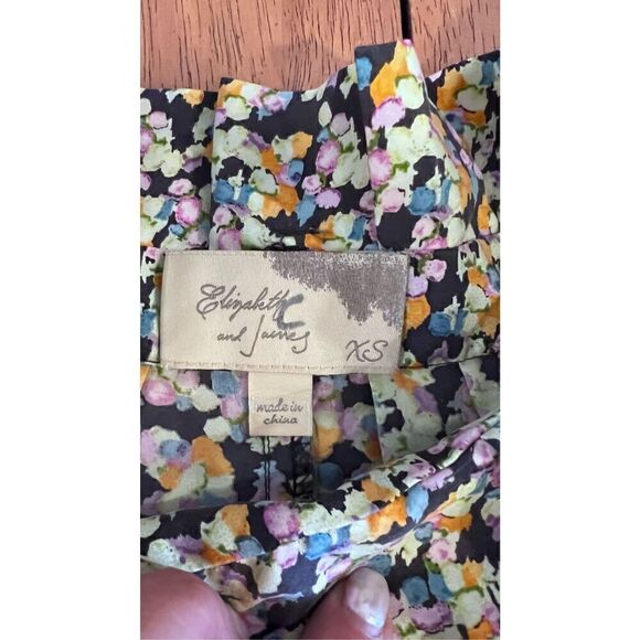 ELIZABETH & JAMES SHORT FLORAL SILK SKIRT WOMENS SZ 0/2 - Picture 6 of 9